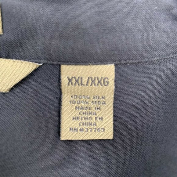 Axist Washable 100% Silk Button Front SS Shirt XXL - Picture 5 of 7